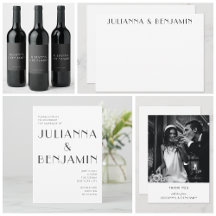 Art Deco Typography in Black and White Wedding