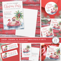 Tropical Beach Merry Christmas Party