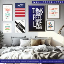 Motivational Typography Posters & Wooden Box Sign