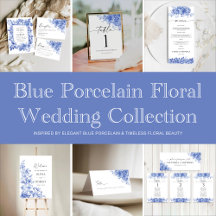 Blue Porcelain Floral Wedding Collection