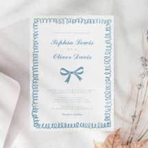 French Blue Hand Drawn Wedding