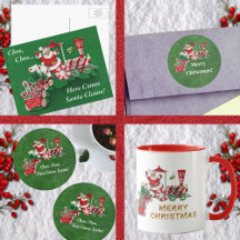 Santa Clause Riding Christmas Train