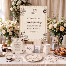 Love is Brewing Coffee Bridal Shower Event Suite