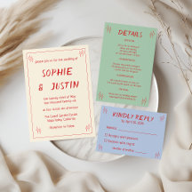 Minimalist Modern Red Typography Wedding