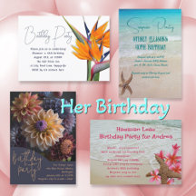 Birthday Party Invitations For Women