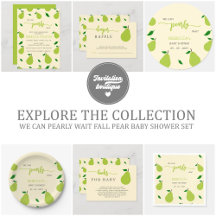 We Can Pearly Wait Fall Pear Baby Shower Set