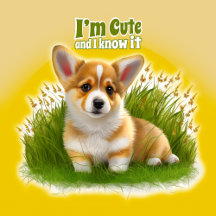 Corgi puppy on the grass