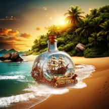 Unique and amazing bottle with ship 