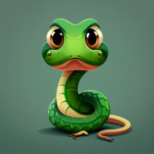 Cartes Postales Serpent Vert