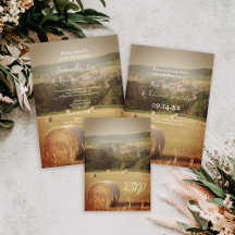 Round Hay Bales Farm Wedding