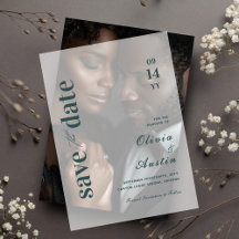Vellum Save the Date Overlays & Photo Backgrounds