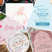 Cute Baby Face Baby Shower Party Supplies