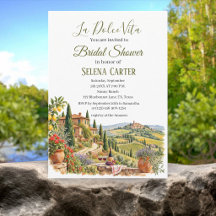La Dolce Vita Italian Tuscany Bridal shower
