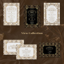 Art Deco Black/White Gatsby 1920s Style Collection