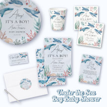 Under the Sea Whale Boy Baby Shower