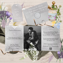 Vintage Silver & White Ornamental Border 