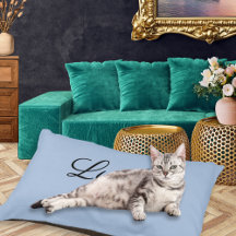 Single Color Cat Beds with Script Typography Name