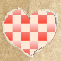 Coral Peach Gradient Checkered