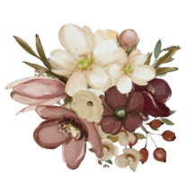 Watercolor Boho Neutral Floral Wedding Collection