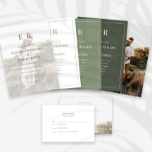 Elegant Olive Green Monogram Wedding Collection