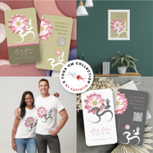 PINK LOTUS FLOWER ZEN SPIRITUAL OM/AUM SYMBOL YOGA