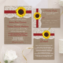 The Rustic Sunflower Wedding Collection - Red