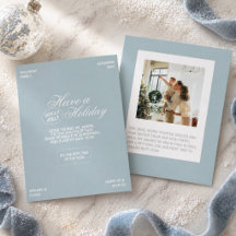 Classic Blue Luxury Font Holiday Collection