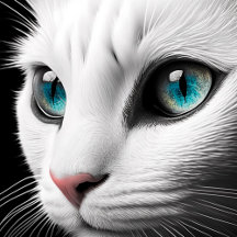 Albino cat face