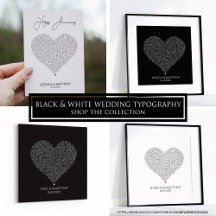 Black & White Wedding Typography