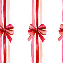 Pink and Red Christmas Bows and Ribbons