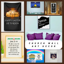 Church wall art decor, event banners