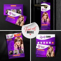 Modern Purple HairStylist Beauty Salon Hairdresser