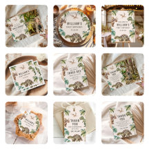 Watercolor Dinosaur Birthday Party