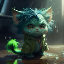 Cartes Postales Green Cats