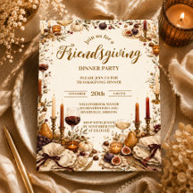 Elegant Cozy Candlelight Friendsgiving