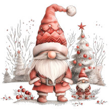 Scandinavia Christmas Gnome with Trees