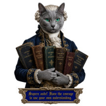 Russian Blue Immanuel Kant Cat