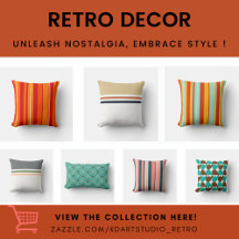 Vintage Retro Throw Pillows