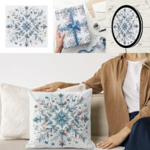 Retro Snowflake Winter Pattern