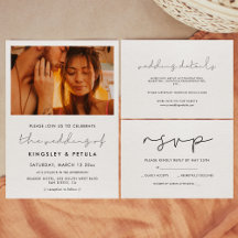 Minimalist handwritten wedding suite