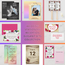 AW Wedding Stationery Reception Elegant Sets