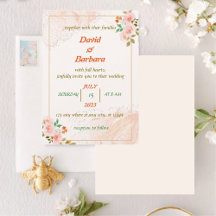 Rose wedding invitation