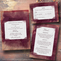 Burgundy Red Wine Rustic Vineyard Vintage Wedding