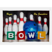 Personalized Bowling League Towels 4 Bowling Teams
