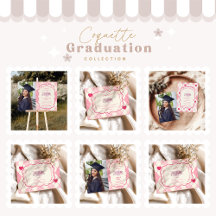 Elegant Coquette Pink Bow Graduation