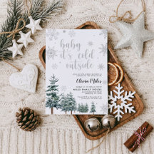 Baby Shower Silver Winter wonderland theme