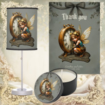 Steampunk Fairy with Golden Wings 