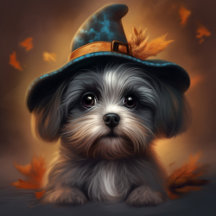 Cartes Postales Puppy Halloween