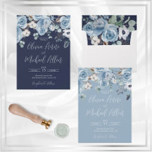 Elegant Blue Floral Wedding