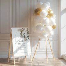 Birthday pampas eucalyptus modern boho party suite